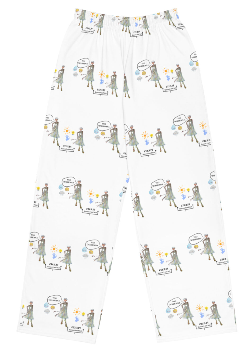 PLEATS! THE OUTFIT GIRLS All-over print  pajama pants