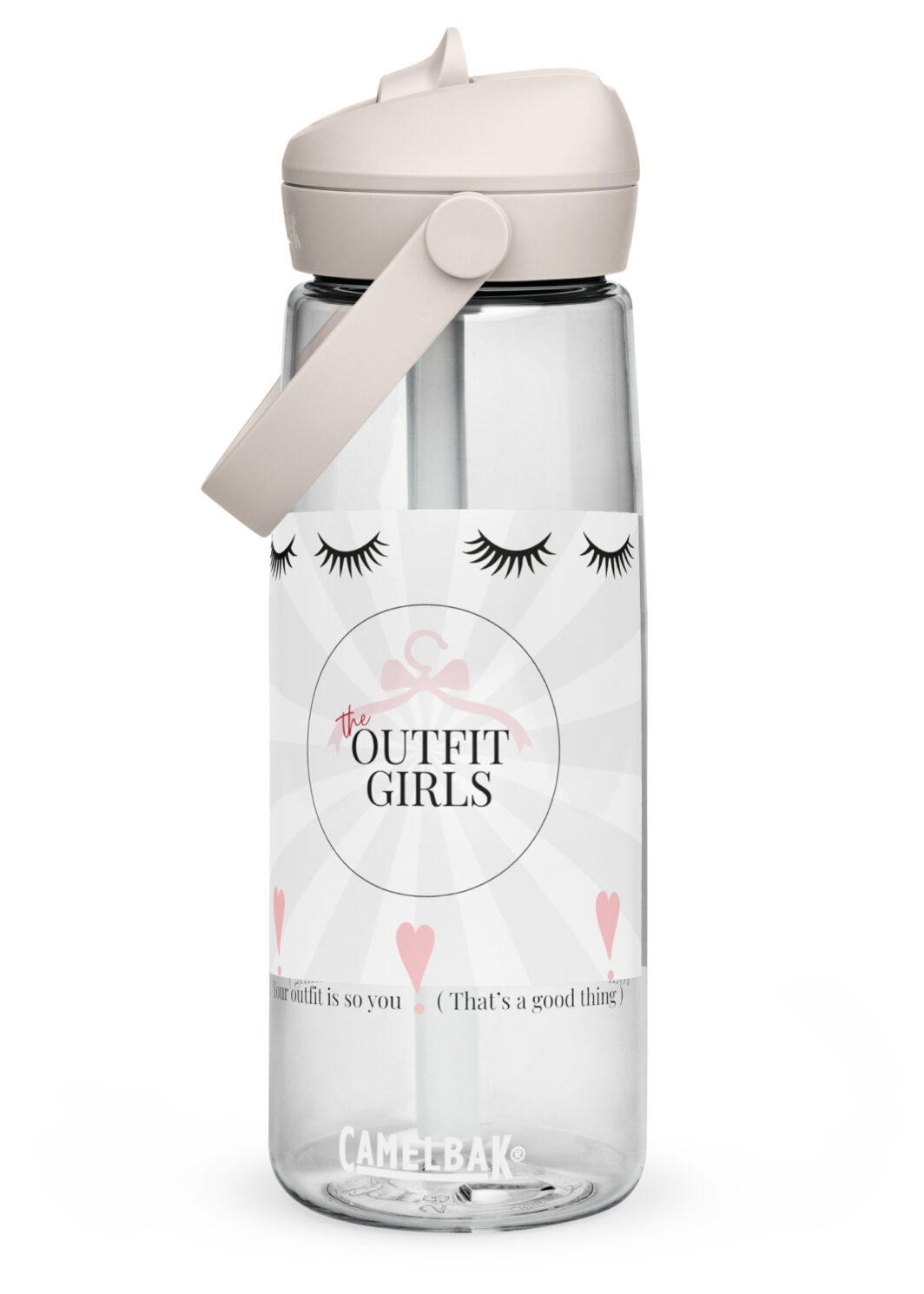 THE OUTFIT GIRLS "YOUR OUTFIT IS SO YOU!" Flip straw water bottle