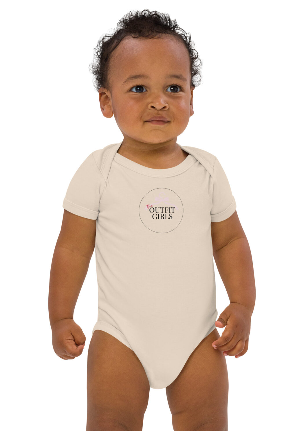 THE OUTFIT GIRLS LOGO Organic cotton baby bodysuit