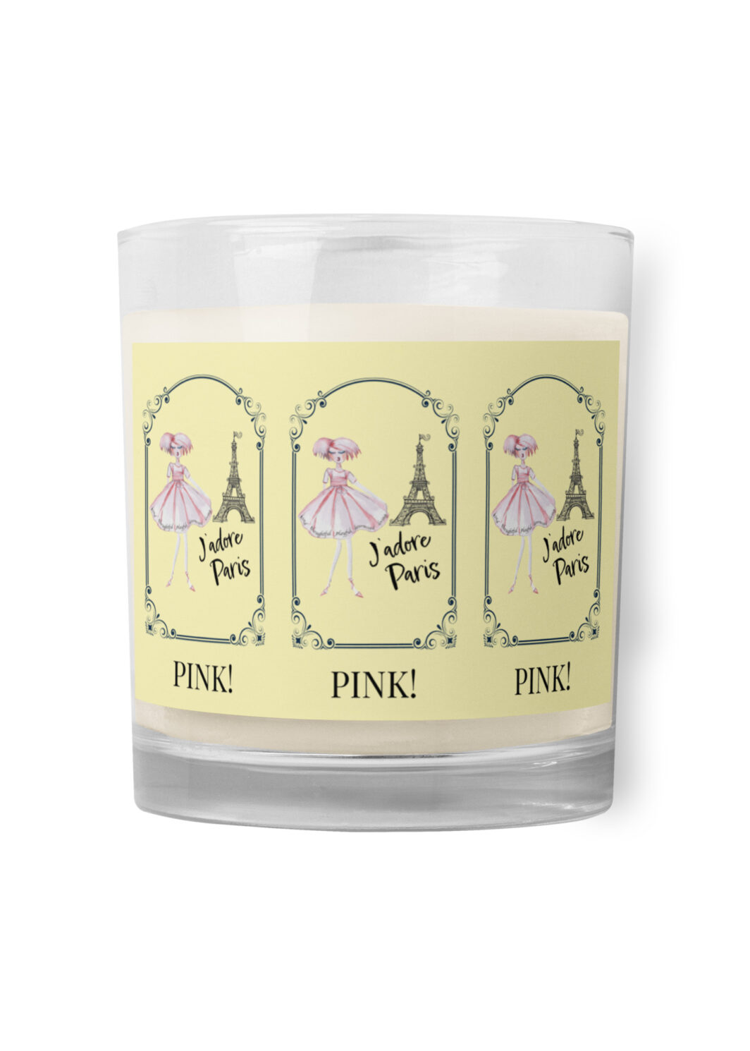Glass jar soy wax candle