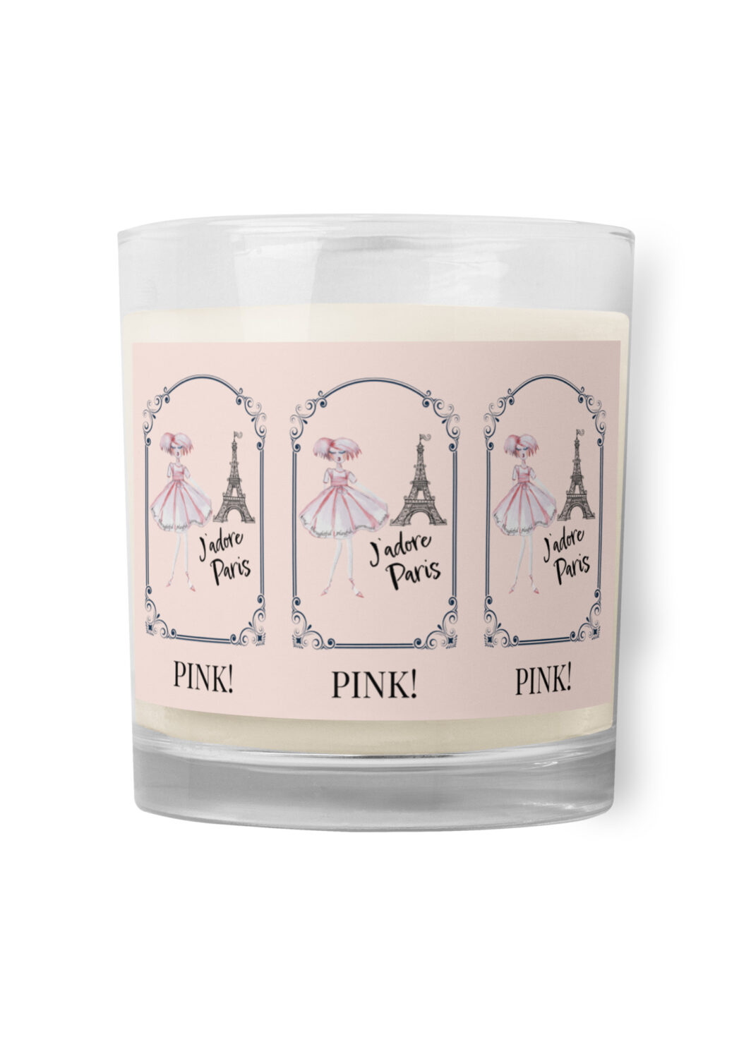 Glass jar soy wax candle