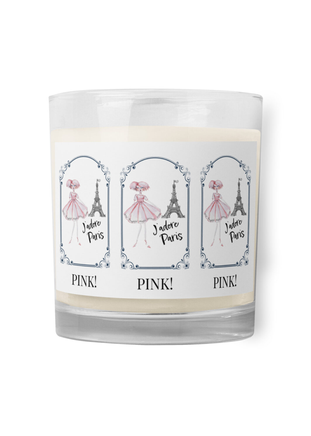 Glass jar soy wax candle