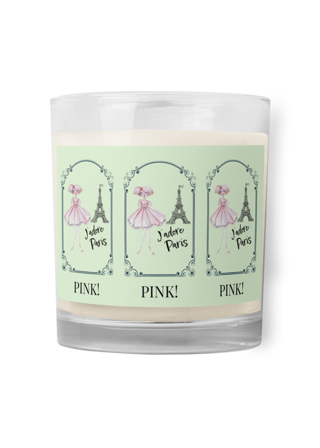 Glass jar soy wax candle
