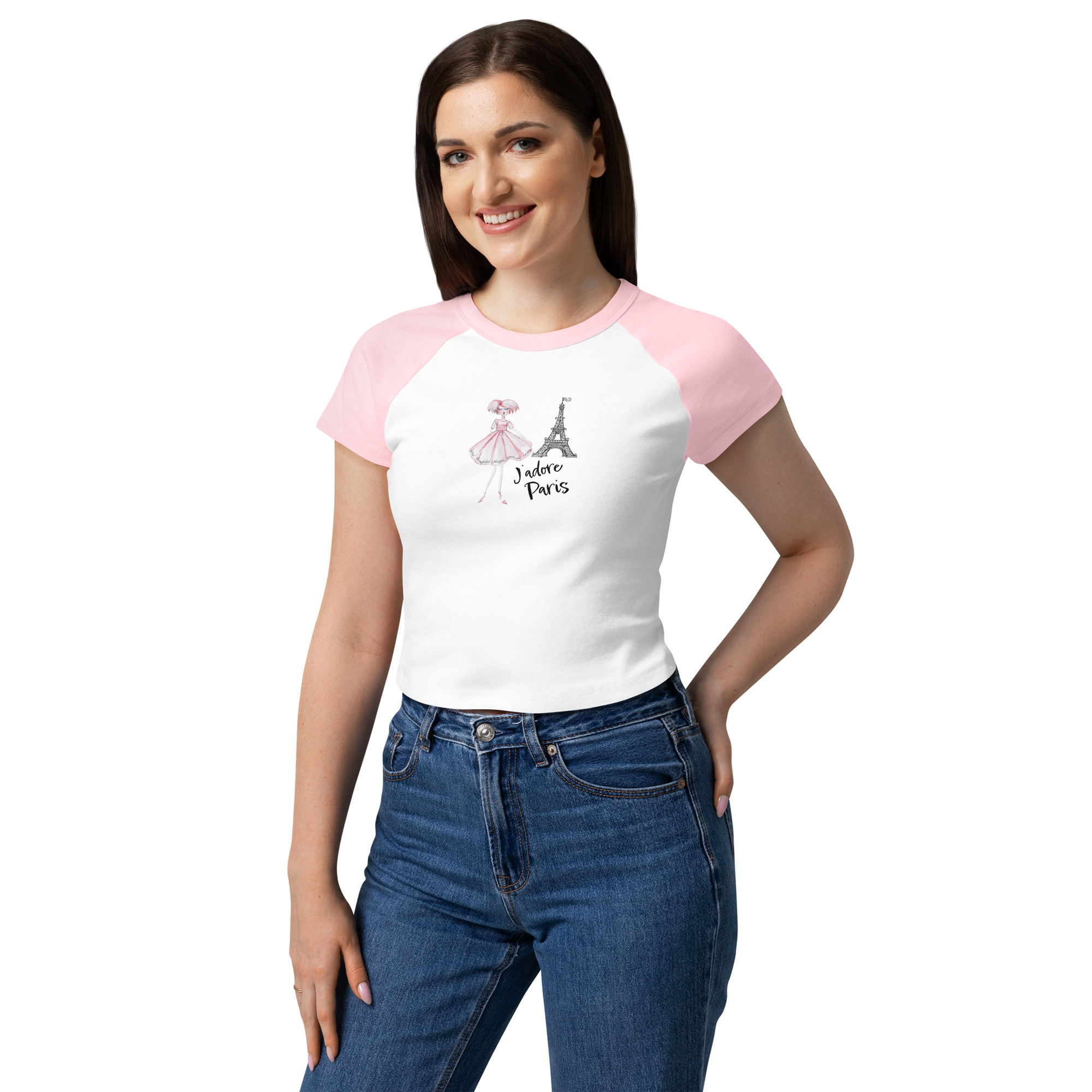 Women’s micro rib raglan baby tee